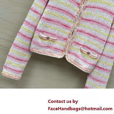 chanel Cotton  &  Mixed Fibers Pink  &  Multicolor JACKET P76604 2024